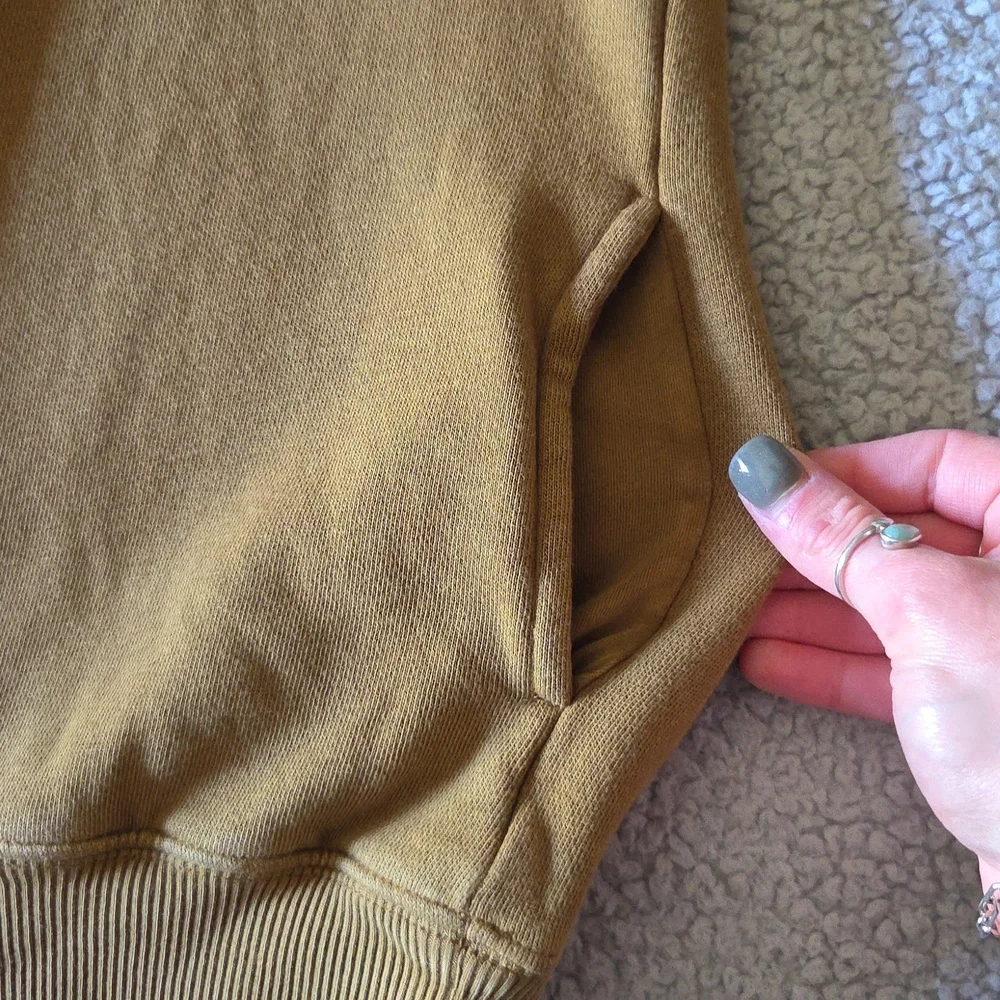 Aerie Mountain Season Oversized Cloud Fleece Mock Neck Pocket Sweatshirt Shacket - Picture 5 of 14